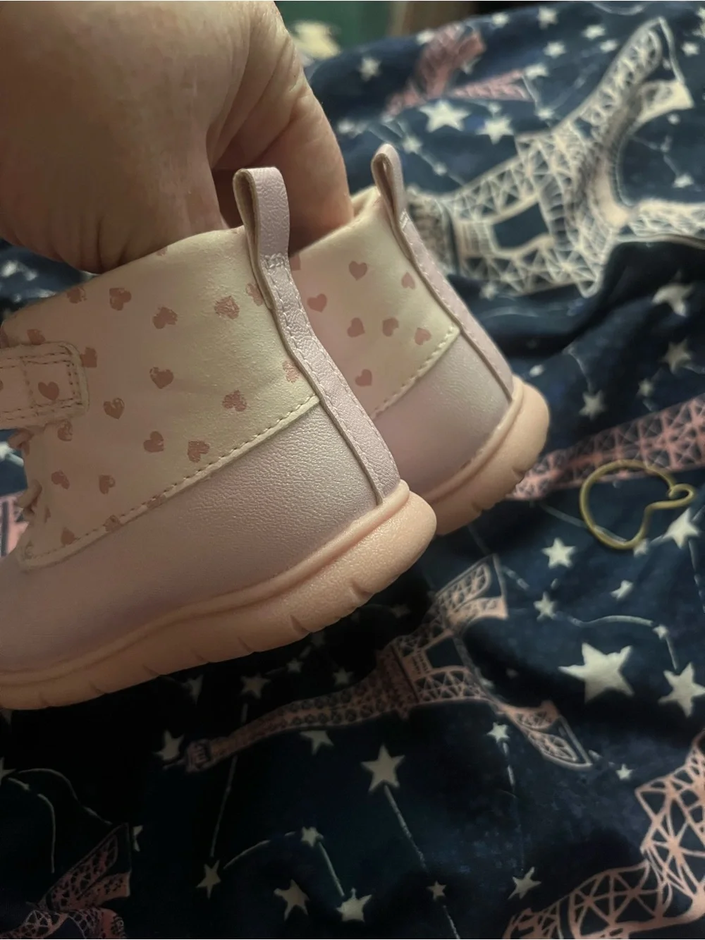 Carter's Pink Heart-Print Baby Walker Boots